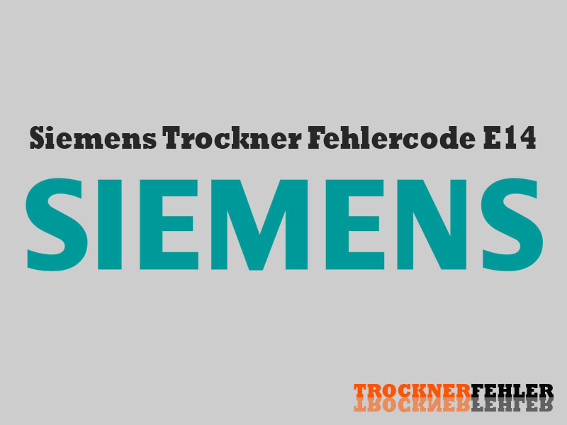 Codice Di Errore Dell'asciugatrice Siemens: E14