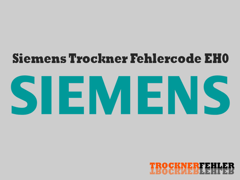 Codice Di Errore Dell'asciugatrice Siemens: EH0