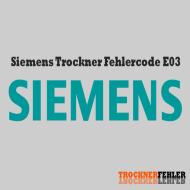 Codice di errore dell'asciugatrice Siemens: E03